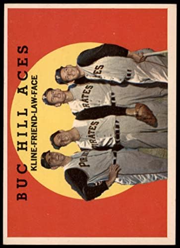 1959 Topps 428 Buc Hill Asları Ron Kline / Bob Arkadaş / Vern Yasası / Roy Yüz Pittsburgh Korsanları (Beyzbol Kartı)