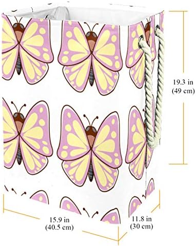 Güzel Kelebek Büyük çamaşır sepetleri Kirli kıyafet saklama Çantası Sepetleri Kolları ile Katlanabilir eşya kutuları