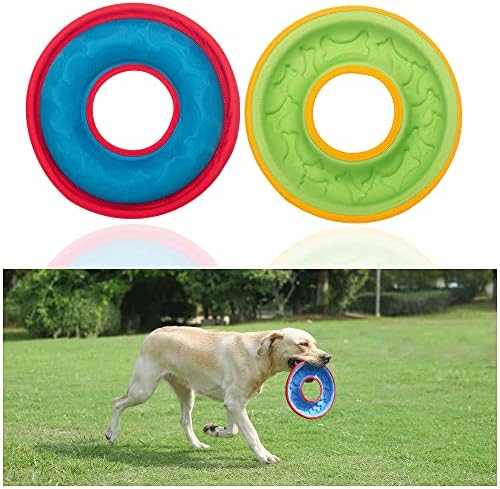 HONGEZEY Yıkılmaz Köpek Uçan Diskleri, Etkileşimli Köpek El İlanı Oyuncakları, Beslenebilir Hafif Köpek Yakala ve