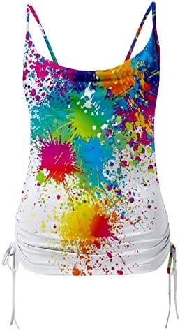 Yaz Sonbahar Gömlek Bayan Kolsuz Kayma Spagetti Kayışı Elbise Grafik Pilili Cami Tank Top Yelek Tee Kadın 78 78