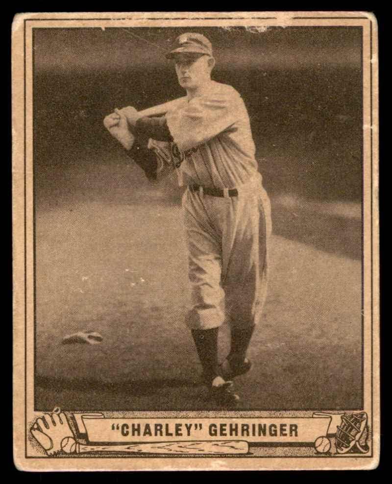 1940 Top Oyna 41 Charlie Gehringer Detroit Tigers (Beyzbol Kartı) VG Tigers
