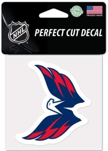 NHL Washington Başkentleri Wincraft 4 x 4 Renkli Kalıp Kesim Çıkartması