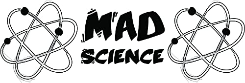 (Özel Baskılar) Mad Science, 16x125mm Sarı Test Tüpleri, Beyaz İçi Boş Alt Kapaklar, Polipropilen, Karter Scientific
