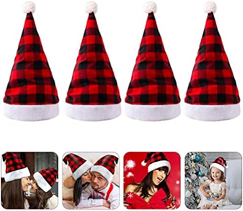 4 adet Noel Tema Dekoratif Şapka Parti Elbise Şapka Giyim Aksesuarları için Ev / Duvar / Mutfak / Oda Dekor