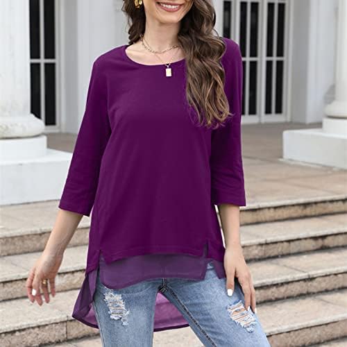 Kadın Rahat Uzun Kollu Düğme Gevşek Tunik T Shirt Bluz Üstleri Kadın T Shirt
