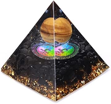 Sharvgun orgon piramidi Ametist Peridot Şifa Doğal Kristal Reiki Çakra orgonit piramidi Meditasyon Aracı