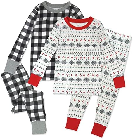 HonestBaby Kız Bebek 4'lü Uzun Kollu Pijama Takımı