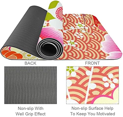 Siebzeh Kiraz Çiçeği Premium Kalın Yoga Mat Çevre Dostu Kauçuk Sağlık ve Fitness Kaymaz Mat Her Türlü Egzersiz Yoga