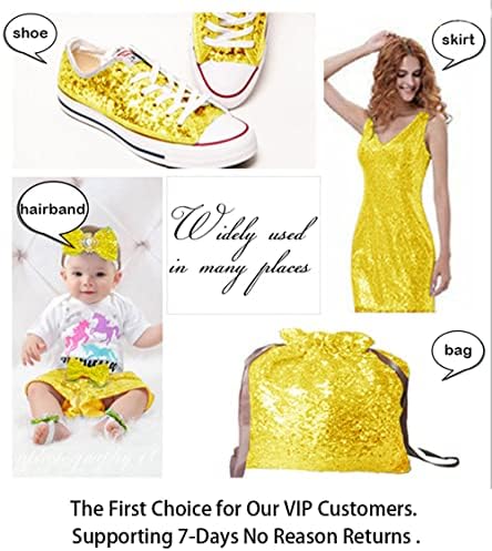 Sarı Pullu Kumaş 3Ft 1 Yard Pullu Kumaş Dikiş için Glitter Kumaş Yard tarafından Elbise için Sarı Sapkle Kumaş Pullu