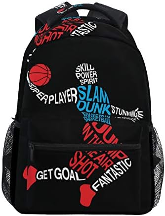ALAZA Basketbol Oyuncusu Banka Atış Spor Büyük Sırt Çantası Kişiselleştirilmiş Dizüstü iPad Tablet Seyahat okul çantası