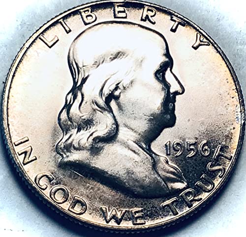 1956 P Franklin Gümüş Yarım Dolarlık Satıcı Darphane Eyaleti
