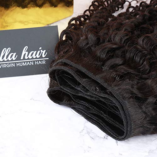 Bella Saç Lüks 3 Paketler İnsan Saç Kıvırcık Dalga Doğal Renk Tek Donör Bakire Saç Örgü Paket 242628