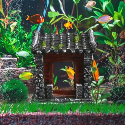 Saim Akvaryum Süslemeleri Klasik Antik Tapınak Kalıntıları Süs Çin Eski Bina Süslemeleri Betta Balık Tankı Balık