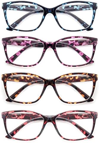 OLOMEE okuma gözlüğü Kadınlar Büyük Kare Okuyucular Hafif Şık Cheaters Gözlük Kaplumbağa Geniş Çerçeve Büyük Kafa