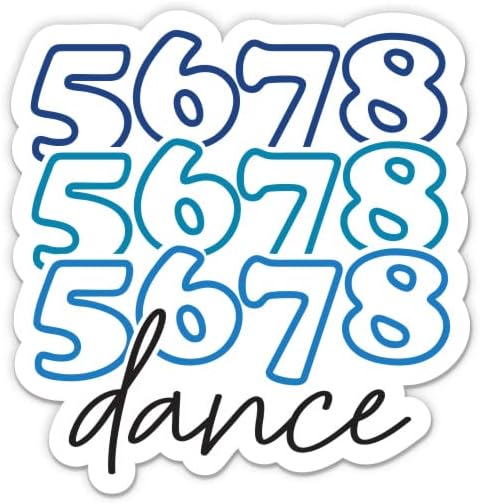 5678 Dans Sticker-3 laptop etiketi - Su Geçirmez Vinil Araba, Telefon, Su Şişesi Dansçı Çıkartması