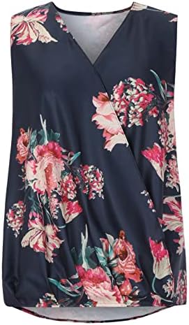Genç Kızlar Grafik Baskı Çiçek T Shirt Yaz Sonbahar Kolsuz 2023 Giyim Y2K V Boyun Bluz T Shirt Kadınlar için LV