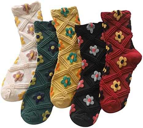 LSDJGDDE Çiçek Sonbahar Kış Bahar Kadın Çorap Pamuk Japon Kore Tarzı komik çoraplar Kadın (Renk: A, Boyutu: Bir Boyut)
