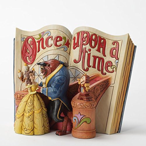 Jim Shore'dan Disney Gelenekleri” Güzel ve Çirkin Hikaye Kitabı Taş Reçine Heykelcik, 6”