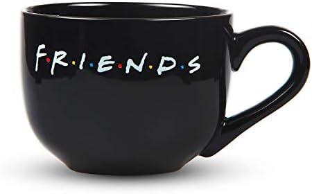 PuGez Arkadaşlar için Merkezi Perk Latte Seramik Kahve Kupa Siyah 16oz Doğum Günü Hediyeleri Arkadaş için