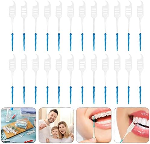 Healeved 2 adet İnterdental Temizleyici Fırçalar Diş İpi Fırçası İpi İnterdental Fırça Pensesinde Sakız Diş İpi Fırçası