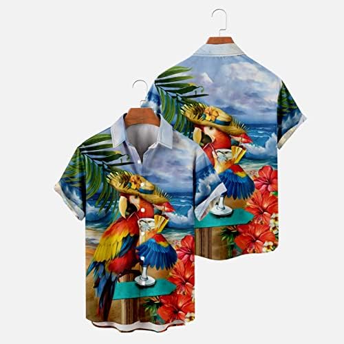 Yaz Plaj Gömlek Erkekler için 2023 3D Baskı Boyama Çiçek Gömlek Erkekler Kadınlar Turn Down Yaka Vintage Erkek Gömlek