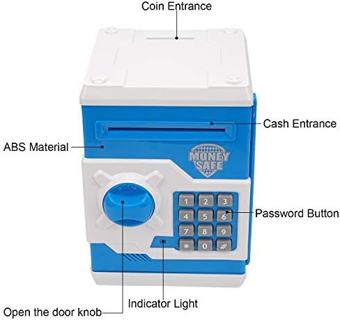 Adevena Elektronik Kumbara, Mini ATM Şifre Para Banka Nakit Paralar Tasarrufu Kutusu Çocuklar için, karikatür Güvenli