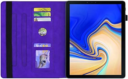 Tablet kapakları Samsung Galaxy Tab S4 İle Uyumlu 10.5 İnç T830/T835 İnce Hafif Kabartmalı PU Deri Flip Tutucu Tablet