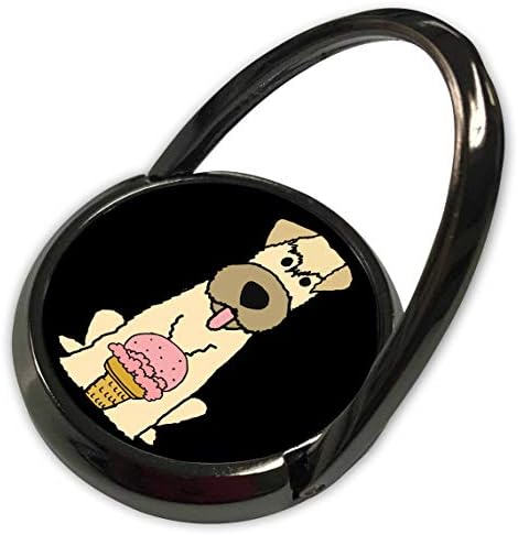 3dRose All Smiles Art - Evcil Hayvanlar - Dondurma Külahı Yiyen Sevimli Komik Buğday Terrier Yavru Köpek Çizgi Film