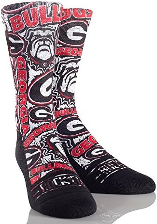 Rock ' Em Giyim NCAA Georgia Bulldog Çorapları, Logo Çizimi-Siyah, Büyük / X-Büyük