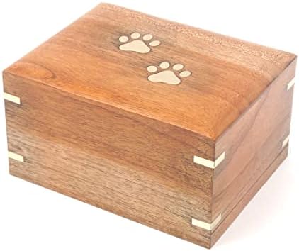 ZİYA Ahşap Küçük Kremasyon Köpek ve Kedi için evcil hayvan vazosu Kül Kutusu / El Yapımı Ahşap Anıt evcil hayvan
