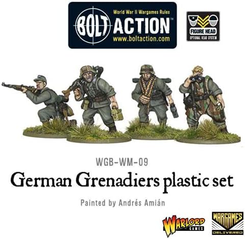 Wargames, Bolt Aksiyon Minyatürlerini Teslim Etti - Alman Grenadiers Genişleme Seti, 2. Dünya Savaşı Minyatürleri,