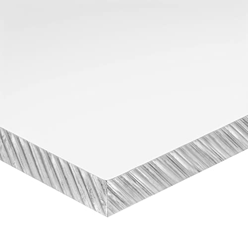 Ekstrüde Akrilik Plastik Levha, Şeffaf, 0.220 inç Kalınlığında x 24 inç Genişliğinde x 24 inç Uzunluğunda