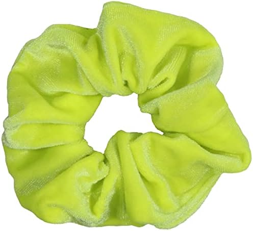 Neon Sarı-Sevimli El Yapımı U Pick Scrunchies Jimnastik Paketi Kadife Saten Saç Scrunchie Lot
