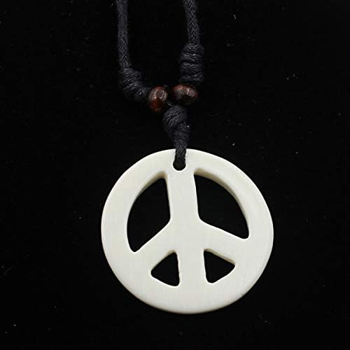 3 Adet El Yapımı Ayarlanabilir Aşk Barış Burcu Hippi Kolye Kolye Barış Sembolü Kolye Vintage Halat Zincir Reçine