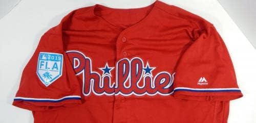2019 Philadelphia Phillies 83 Oyun Kullanılmış Kırmızı Forma ST Yama 46 830 - Oyun Kullanılmış MLB Formaları