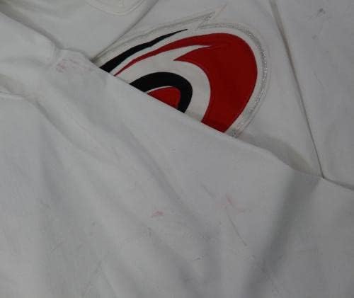 Carolina Hurricanes 16 Oyun Kullanılmış Beyaz Antrenman Forması 58 DP24963 - Oyun Kullanılmış NHL Formaları