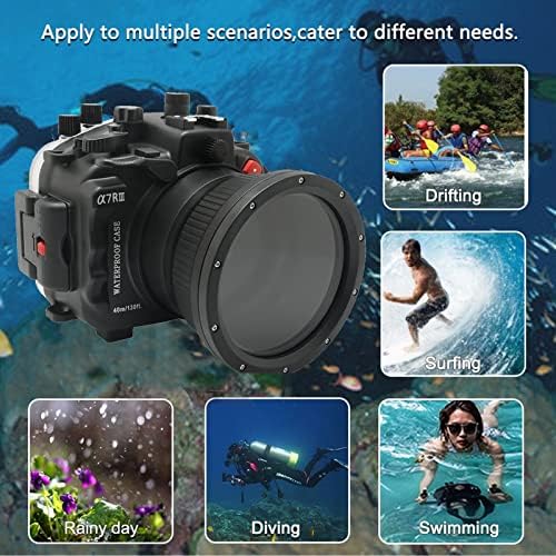 Seafrogs Profesyonel Sualtı Konut Sony A7R III A7M III [40 m / 130ft] kamera muhafazası Dalış Çantası V3 Sony A7ııı