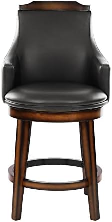 Lexicon Arianwyn Döner Tezgah Yüksekliği Sandalye (2'li Set), Koyu Kahverengi