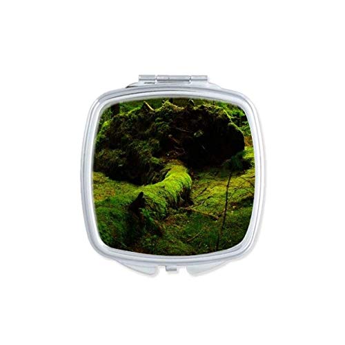 Yeşil Çim Ormancılık Bilim Doğa Manzara Ayna Taşınabilir Kompakt Cep Makyaj Çift Taraflı Cam