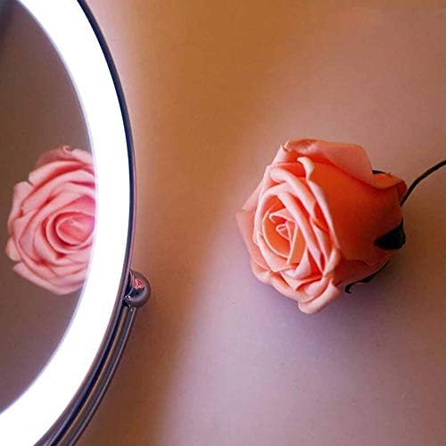 ZSHYP Makyaj Kozmetik Ayna ışıkları, makyaj masası aynası Duvara Monte 3X Büyütme 360 Dönen Çift Taraflı Uzatılabilir