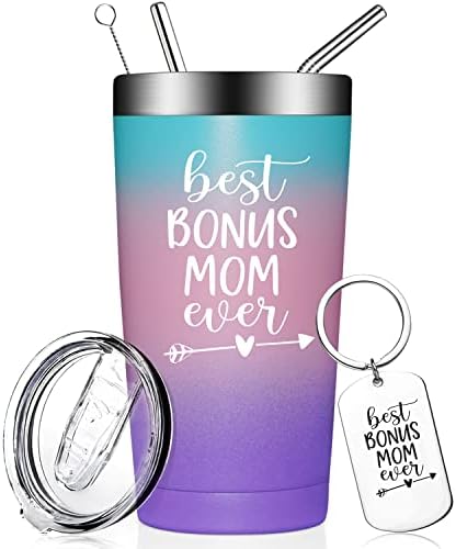 Fufandi En iyi Bonus Anne Hiç Tumbler-Bonus Anne Hediyeler - Komik Doğum Günü Anneler Günü Noel Hediyeleri için Bonus