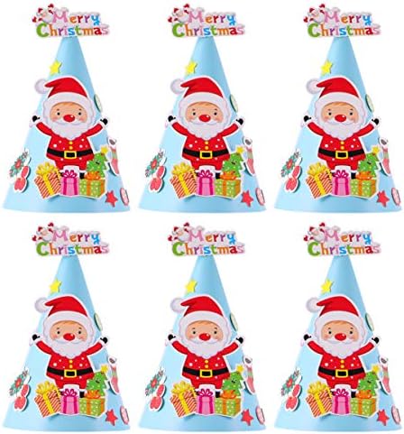 Gadpıparty Stocking Stuffers Parti Koni Şapka Noel Koni Şapka Komik Noel Baba Desen Şapka Noel Fotoğraf Sahne Kostüm