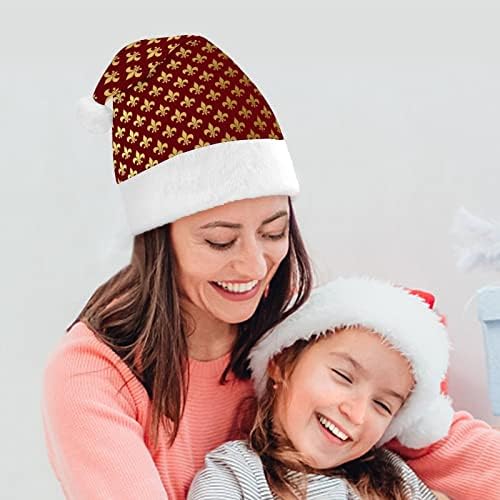 Şam Desen Noel Şapka Santa Şapka Unisex Yetişkinler için Konfor Klasik Noel Kap Noel Partisi Tatil için