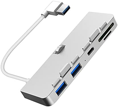 Çok fonksiyonlu USB Splitter, Alüminyum Alaşım USB 3.0 Hub Adaptörü Splitter ile SD / TF kart okuyucu