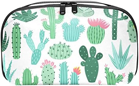 Taşıma çantası Seyahat kılıf çanta USB kablo düzenleyici Cep Aksesuar Fermuar Cüzdan, Meksika Tarzı Kaktüs Çiçek