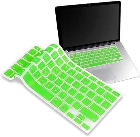 UniCase Yeşil Klavye Silikon Kapak Cilt Koruyucu için MacBook 13 Yekpare/MacBook Pro 13 15 17