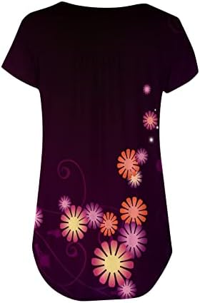 Tunik Tişörtü Kadın Kısa Kollu Yuvarlak Boyun Karahindiba Cadılar Bayramı Tunik Üstleri Elbise yazlık gömlek Kadınlar