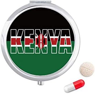 Kenya Ülke Bayrağı Adı Hap Durumda Cep tıbbi saklama kutusu Konteyner Dağıtıcı