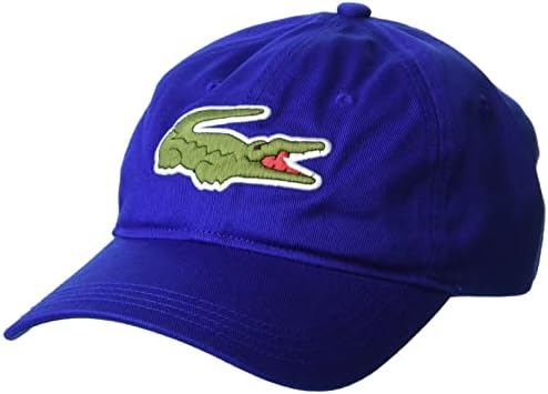 Lacoste Unisex yetişkin Büyük Croc dimi ayarlanabilir Deri Kayış Şapka