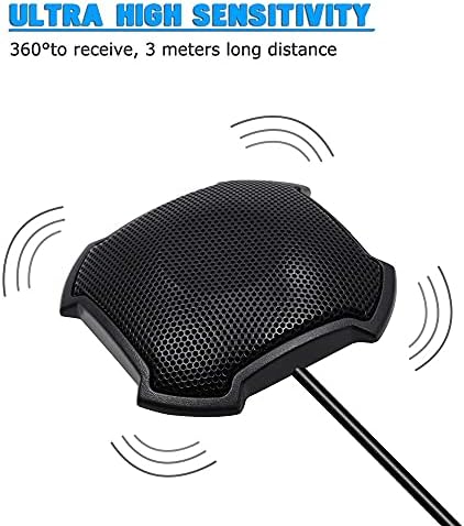 SDFGH konferans mikrofonu Çok Yönlü 360 Kondenser Masaüstü Ses Kaydedici 3.5 mm Ses Jakı Mikrofon Pikap PC Mikrofon